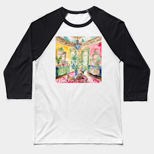 Deer in a French chateau interior Baseball T-Shirt